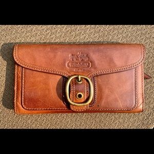 Coach wallet.  Brown leather.
